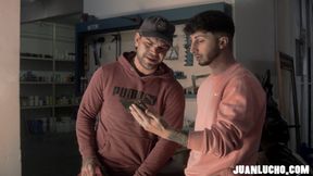 Two Friends in the Mechanic's Workshop