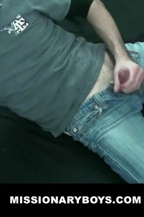 Cute missionary guy elder Daniel jerks off for the camera