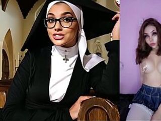 Hawt breasty nun having secret sex – AI-generated by the "AnitarRoxe" channel