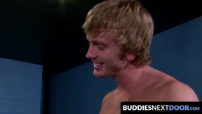 BuddiesNextDoor.com - Muscular hunks enjoy blowjobs and jerk off together in a heated