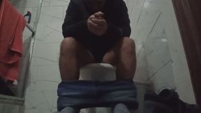 In the bathroom and then I masturbate