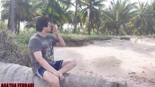 I MADE MY HUBBY A HORN ON THE BEACH -