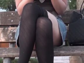 Unaware beautiful chicks got their panties exposed on camera