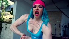 80's Fitness Chick Gets Freaky Outside