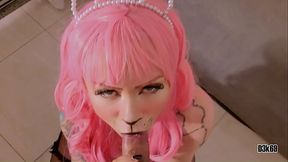 Beautiful and innocent Halloween cosplay follows her master's commands - POV
