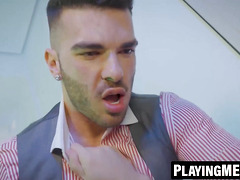PlayingMen.com - Rich Pol Prince chokes Gustavo Cruz during anal fucking