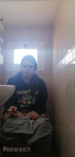 Watcher on Toilet
