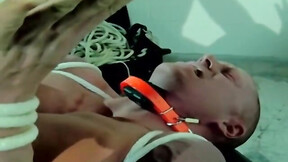 Twink dude Beau Sinclair endures shock collar with assfucking invasion while tightly b