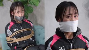 CDNY1-2 Cute Japanese CD Nanami Bound and Gagged in Windbreaker FULL (MP4)