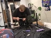 White Kiwi Bear Finally Sets Up His Fuck Machine and Cums Into a Cyborg Pussy. Short Version