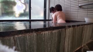 Real life Japanese lesbo friends first bathing experience