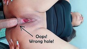I shoved my dick in her ass intentionally so that i can cum inside