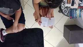 unexpected sex in the waiting room with a stranger.