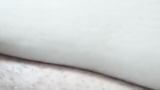 Having Fun with my creamy soak twat into the hot tub