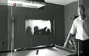 Horny beauty pool table bang