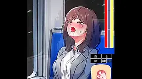 Office Ladys Secret Pleasure: Magic Touch Fuels Hot Solo Fantasy on Busy Train