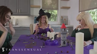 TRANSSENSUAL - Brittney Kade Slides Her Dick In Coco Lovelock's Pussy As She Sucks Emma Rose's Dick