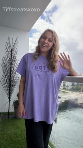 Peeing in a coffee cup on my dads balcony