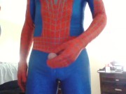 Spiderman Spandex Costume Cosplay Lycra bedroom solo.