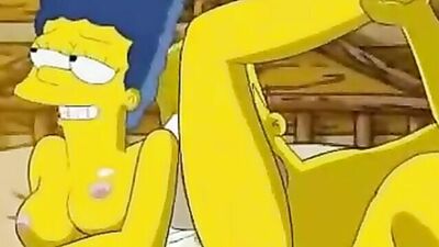 Homer pounds Marges tight pink with his big cartoon cock
