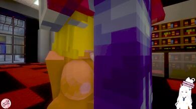 Minecraft cuckold husband gets his ass fucked by big dick while wives watch