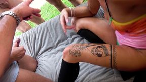 ***!!! Garden-gangbang in Germany - Cathaleya - Horny Slut