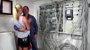 Hot MILF Sucks Cock Blonde Licks and Passionate Lift Fuck