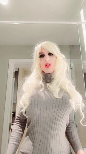 Slutty Sandy gets ready to go to work