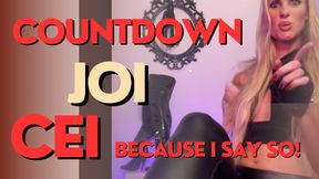 Countdown JOI and you will eat your cum for Me afterwards!