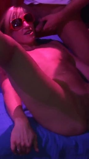 Gangbang Young Tatted Blonde German Babe in Lingerie Rides Monster Cocks