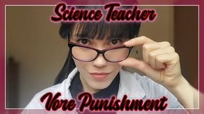 Science Teacher Vore Punishment - Biology teacher Lunasha is disappointed by her student’s failure and eats him to help him learn about the digestive system