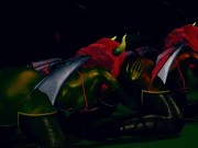 Demon Girls Lick Train Threesome