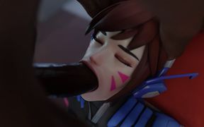 Hot D.va BBC Deepthroat Service & Tight Pussy Fuck in Condom - 3D Overwatch Animation