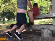 We come back! Real Amateur Public Sex on the Park!!! People walking near...