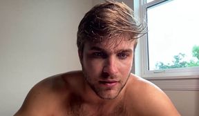 hot hairy young man jerking-off