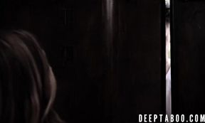 Seth Gamble nails Quinn Wilde's tight pussy while her stepdad watches in taboo awe