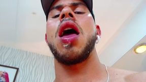 flex , oil , veins , pre cum