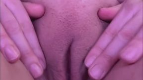 Below View of My Shaved Pussy – Fingering & Soft Belly Close Up