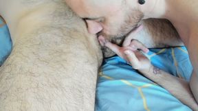 FTM Chase and partner Max first time exploring with camera angles until Chase cums on Max's pierced cock!