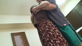 Hairy Japanese MILF pussy prodded and creampie