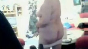 Obese divorced housewife flaunts her fat pussy and saggy boobs