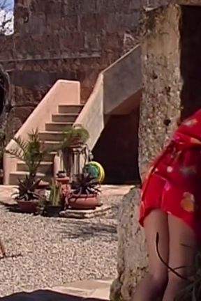 Irresistible brunette fucked outside