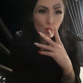 Smoking fetish from the charming Dominatrix Nika. You will swallow her cigarette smoke and ashes