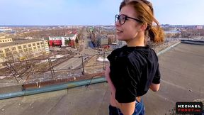 outdoor public sex on the roof of a high-rise building - pov by mihanika69 and michaelfrost