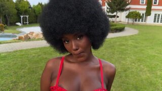 Big boobs black girl takes white dick like crazy