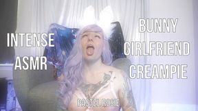 Intense ASMR bunny girlfriend creampie