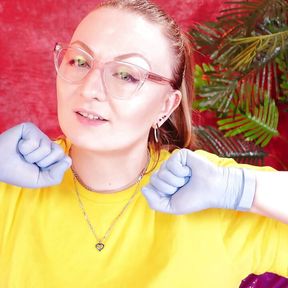 Asmr Video with Medical Nitrile Gloves (arya Grander)