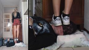 sneakers head trampling