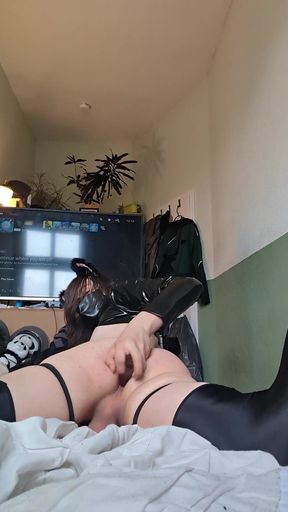 Kitty Masturbating with Her Dildos