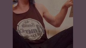 damn hot cute guy rides on a giant bottle and comes without using his hands